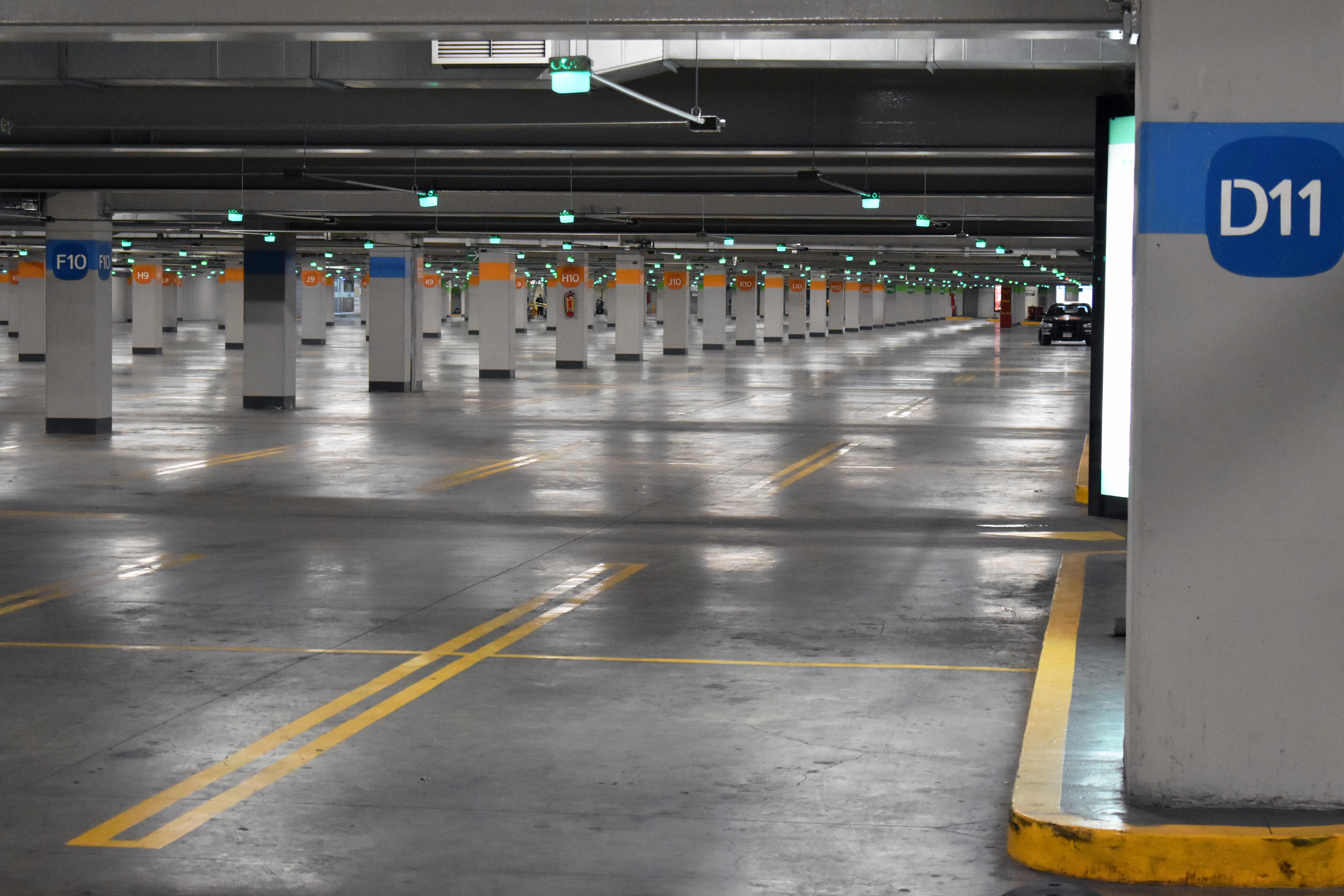 Outdoor parking facility managed by a municipality